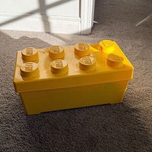 LEGO Storage Brick 8 Yellow Large Stackable Toy Box Container 2x4 Studs 2012